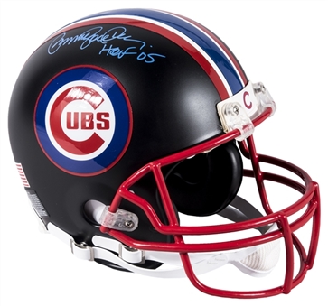 Ryne Sandberg Signed & "HOF 05" Inscribed Chicago Cubs Full Size Football Helmet (Schwartz)